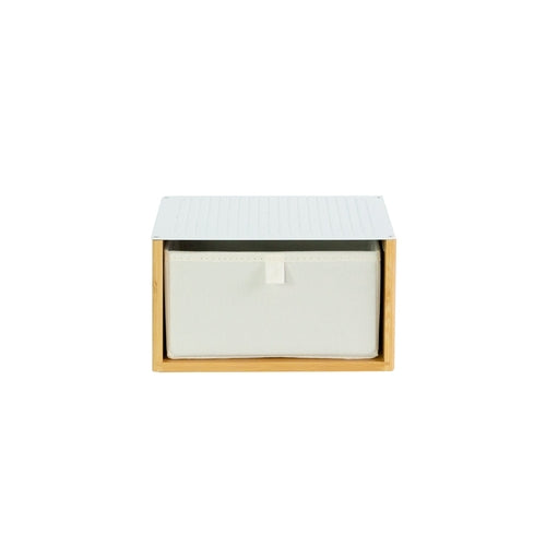Desk Station-organizer with White Foldable Drawer